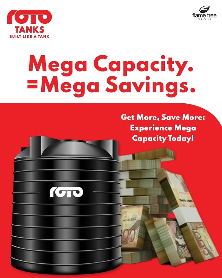 Mega capacity water tanks